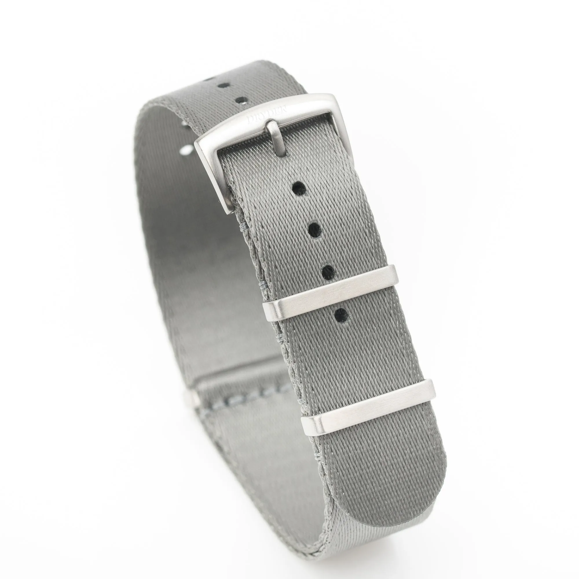 20mm 22mm SLIM Seat Belt Nylon Watch Strap - Grey