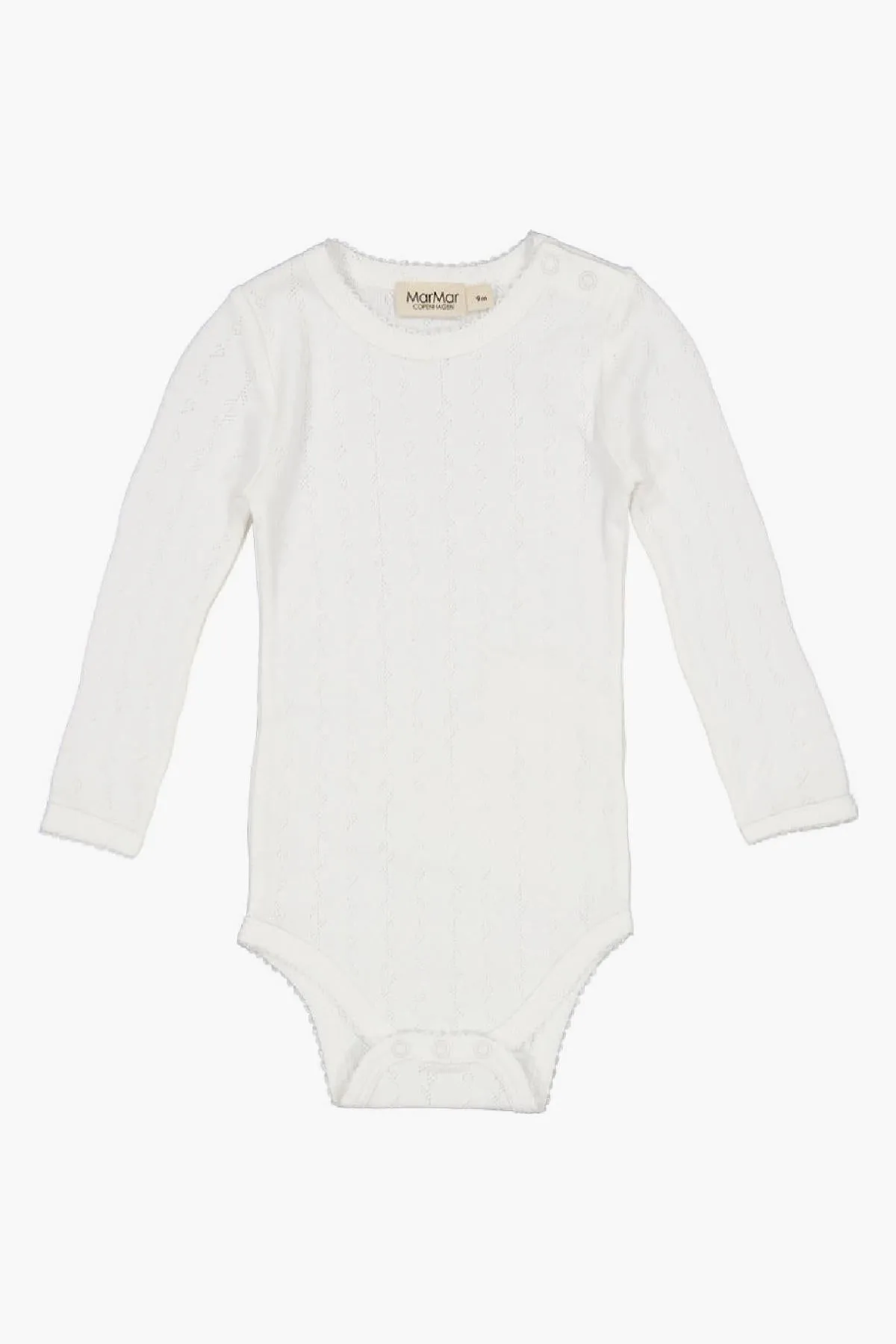 Baby Onesie MarMar Copenhagen Benedicte Pointelle Girls - Cloud