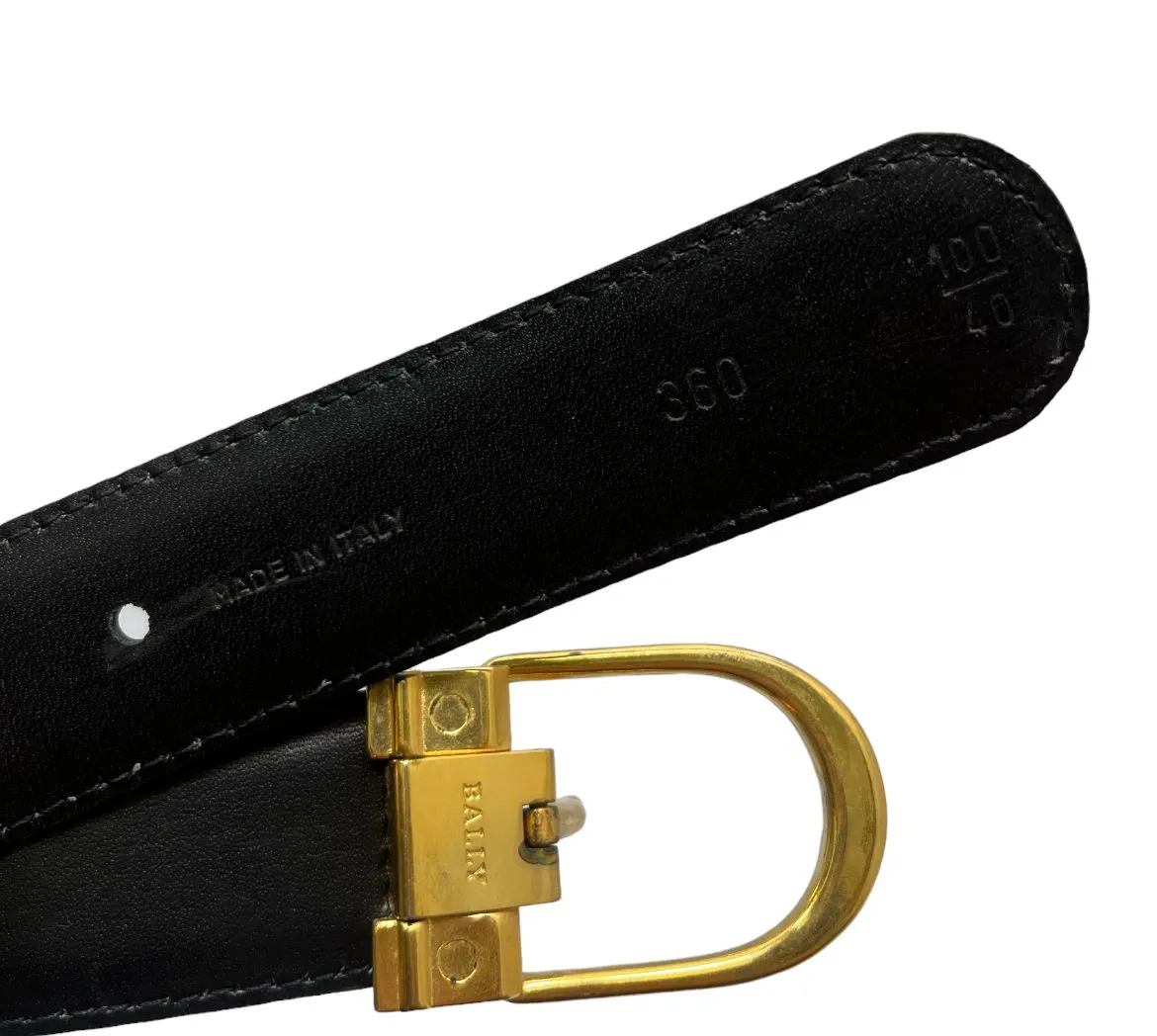 BALLY black leather belt (PREOWNED)