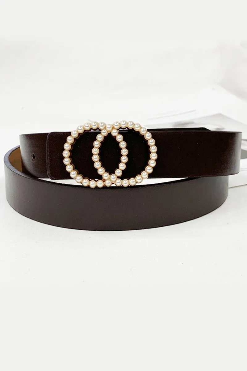 BEADED DOUBLE RING STYLISH FASHION BELT