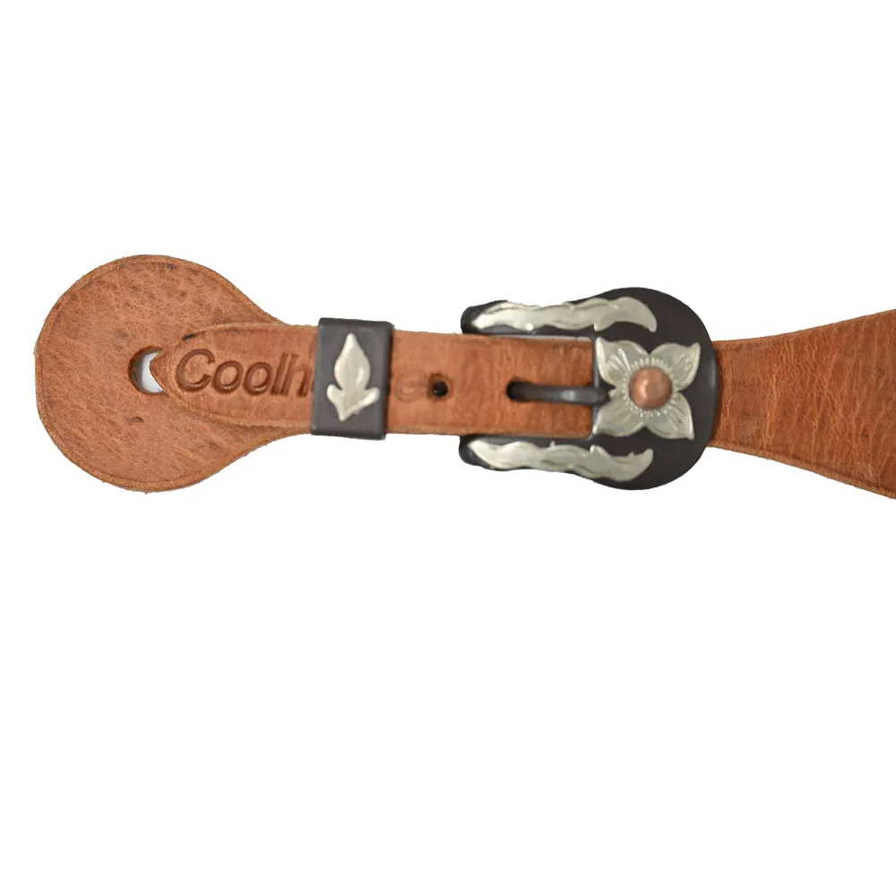 Berlin Custom Leather Women's Trailblazer Spur Straps with Brown Iron Buckle