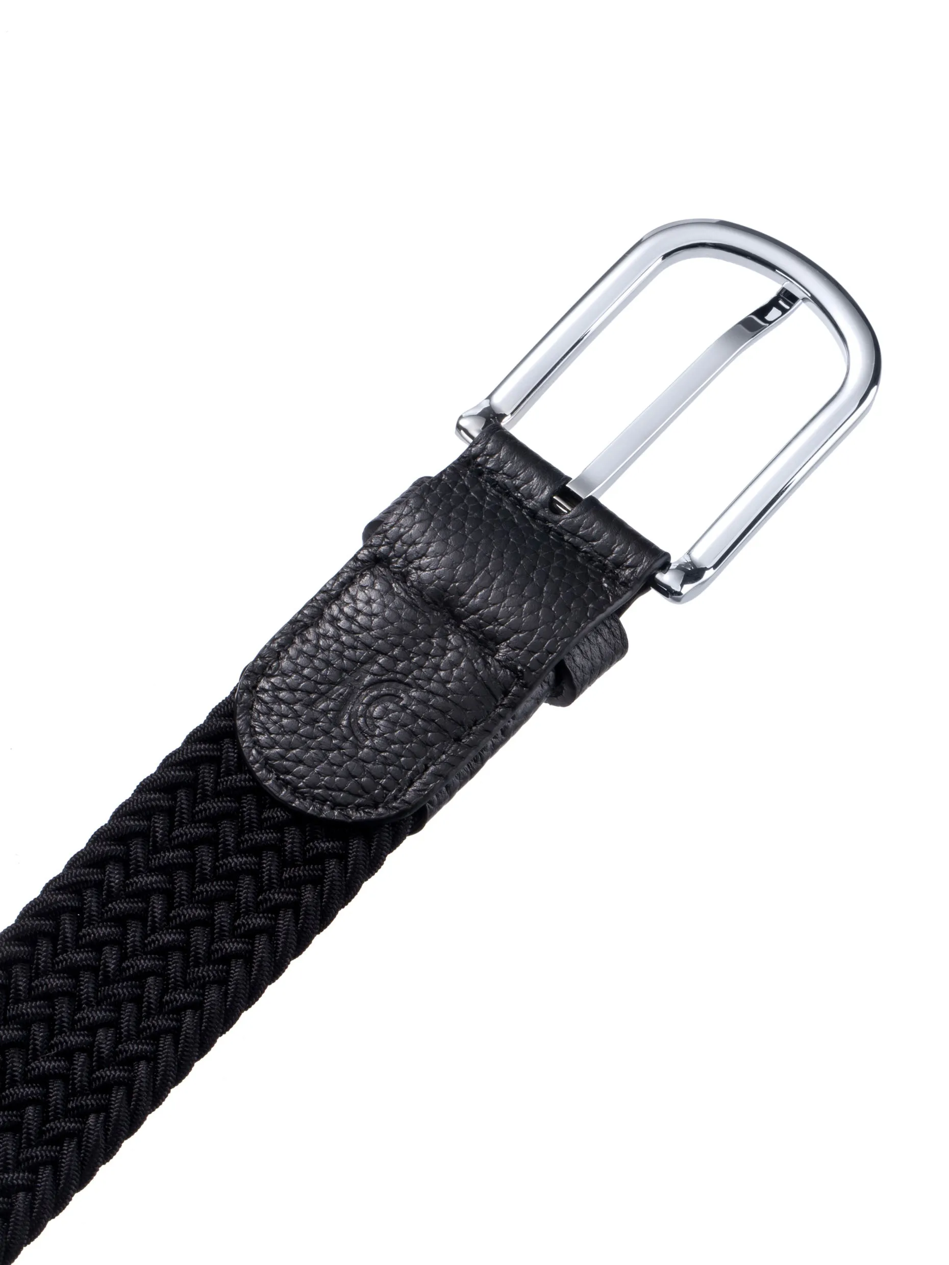 Black Stretch Braided Belt