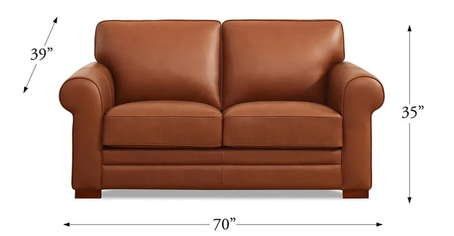 Brooks Leather Loveseat