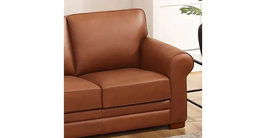 Brooks Leather Loveseat