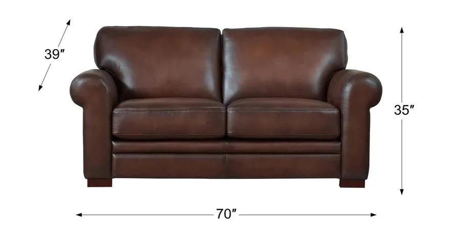 Brooks Leather Loveseat