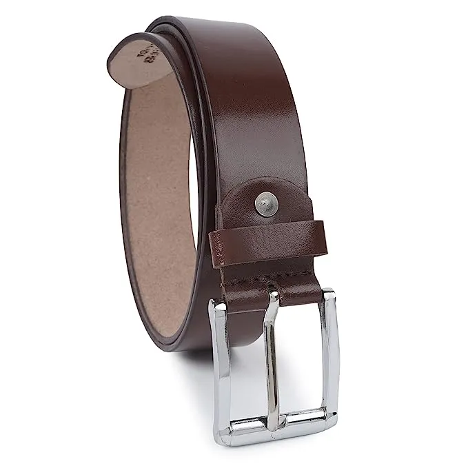 CIMONI Genuine Leather Casual Formal/Office/College Stylish Dailyuse Belt For Men& Boys [Brown] (1 Year Gurantee)