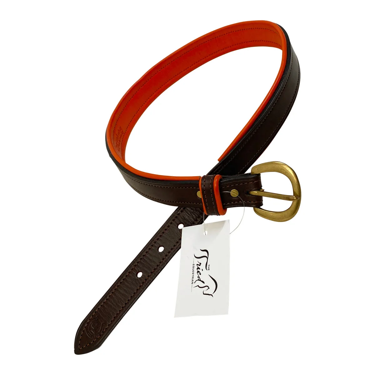 Clever With Leather Lexington Padded Belt in Brown/Orange - Women's XS (30)