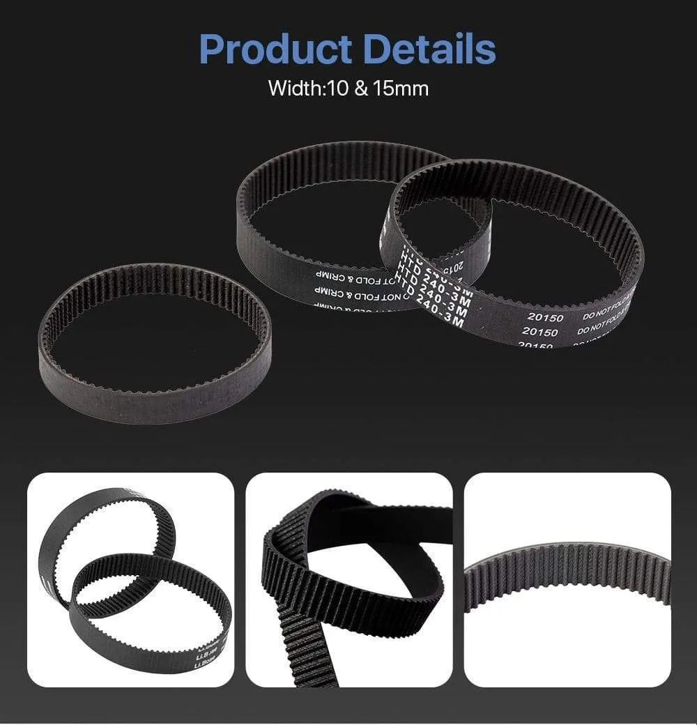 Cloudray HTD 3M Closed Loop Belt Rubber Timing Belt Various Transmission for CO2 Laser Engraving Cutting Machine / 3D Printer