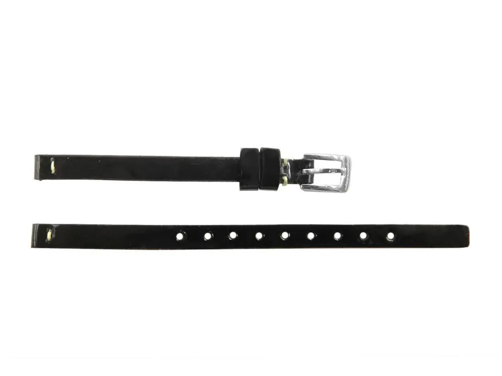 Coach 6mm Black Glossy Leather Women's Watch Strap