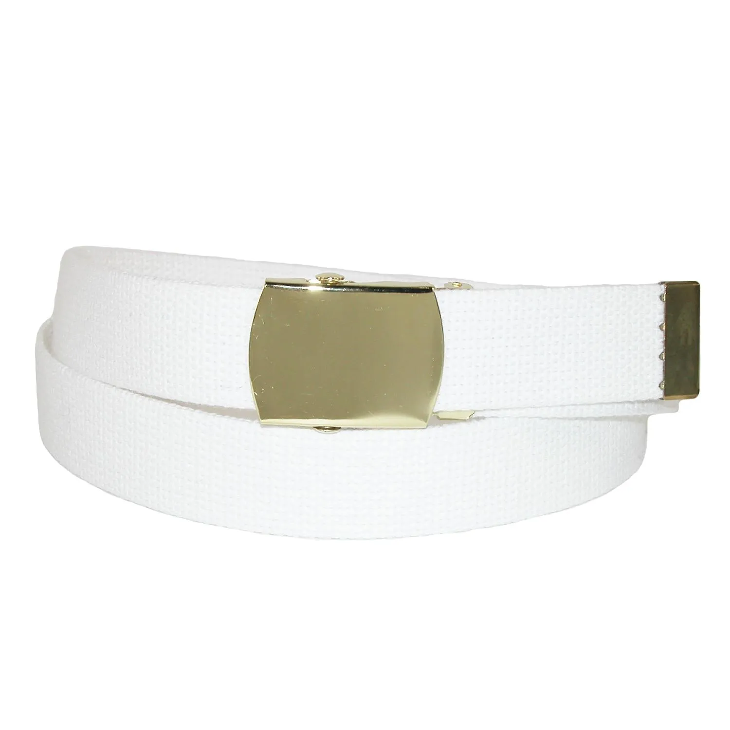 CTM® Cotton Adjustable Belt with Brass Buckle