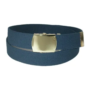 CTM® Cotton Adjustable Belt with Brass Buckle