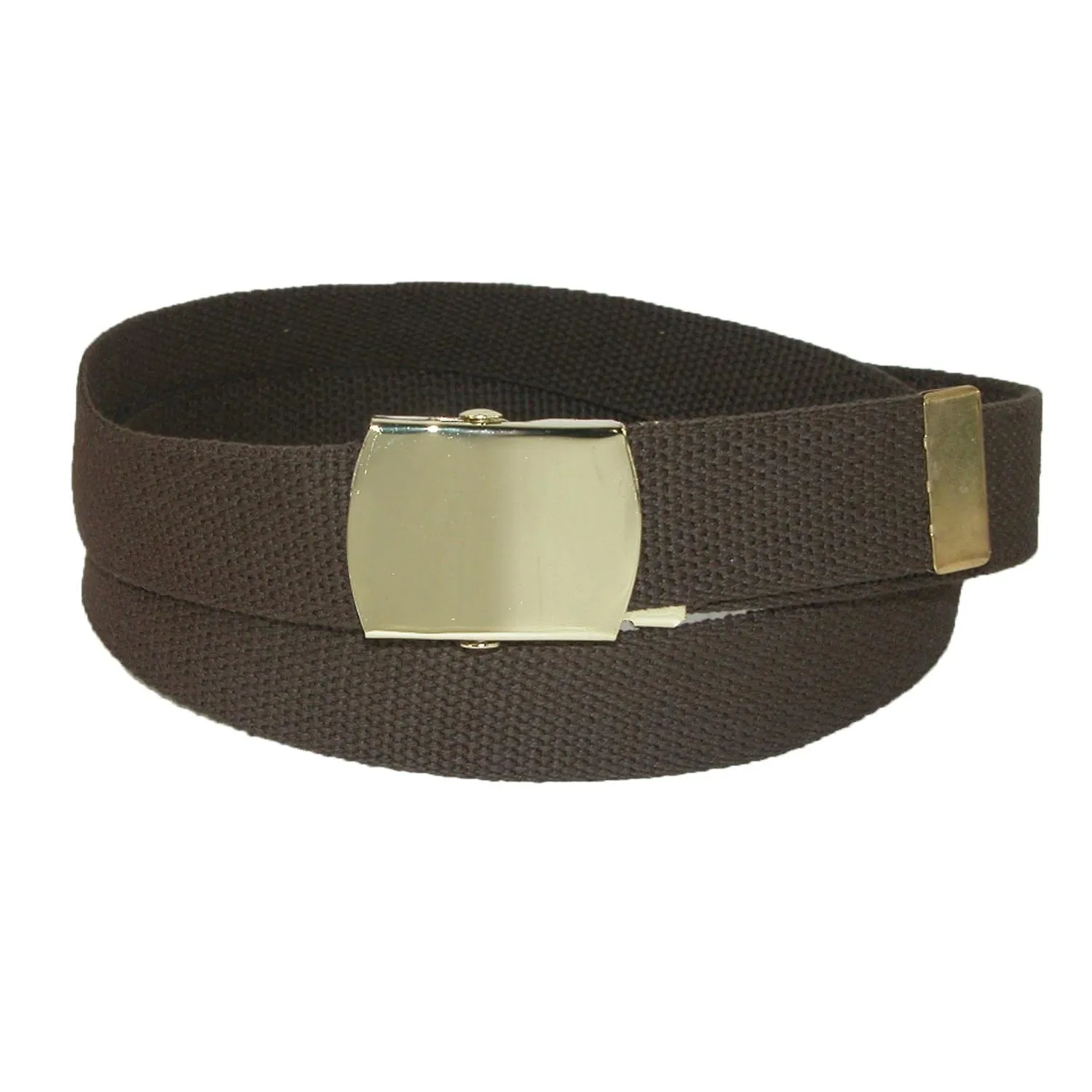 CTM® Cotton Adjustable Belt with Brass Buckle