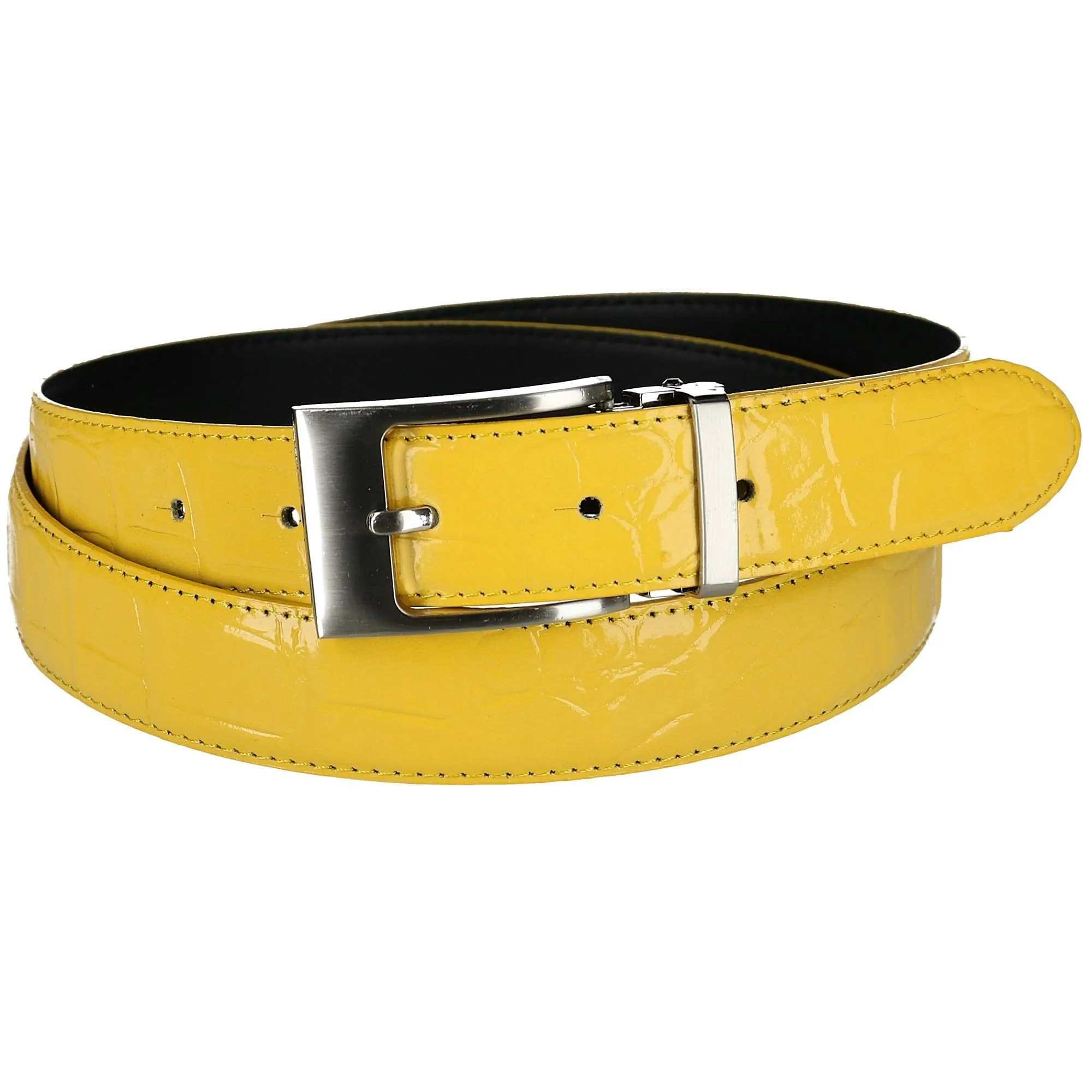 CTM® Leather Croc Print Belt