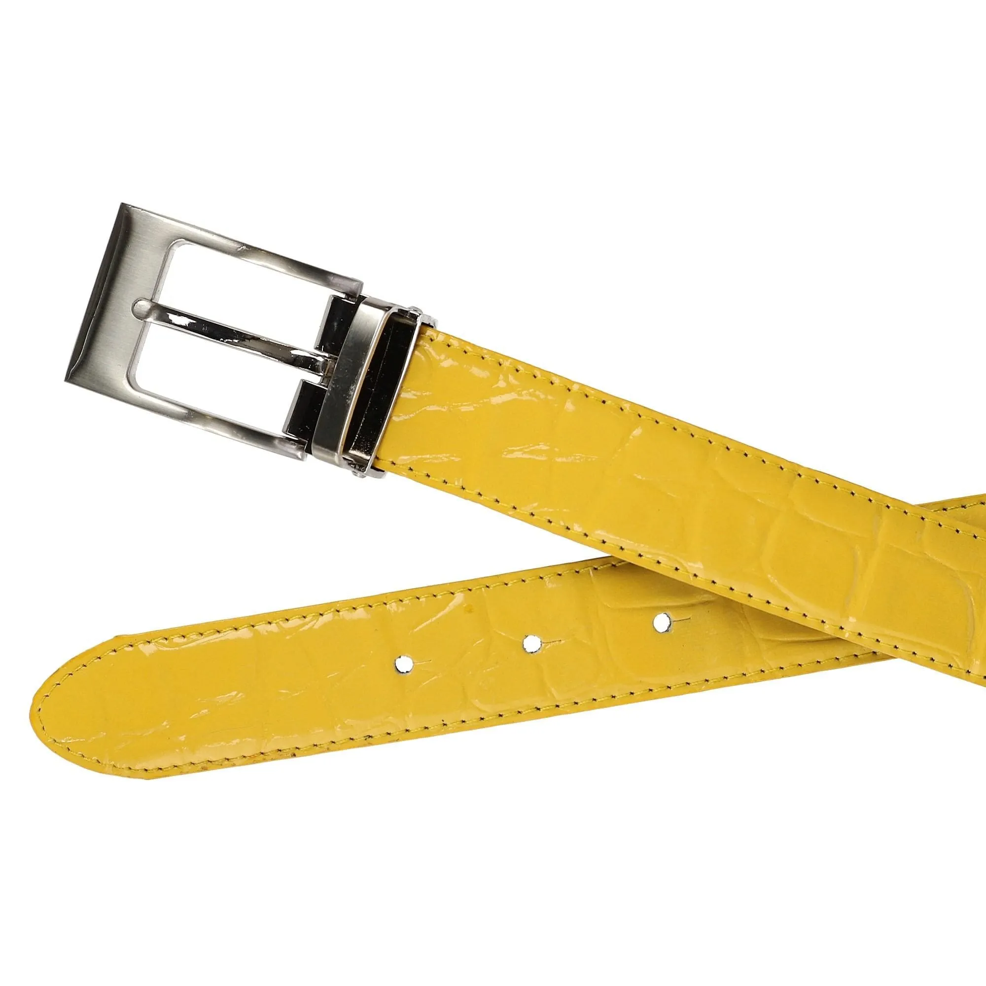 CTM® Leather Croc Print Belt