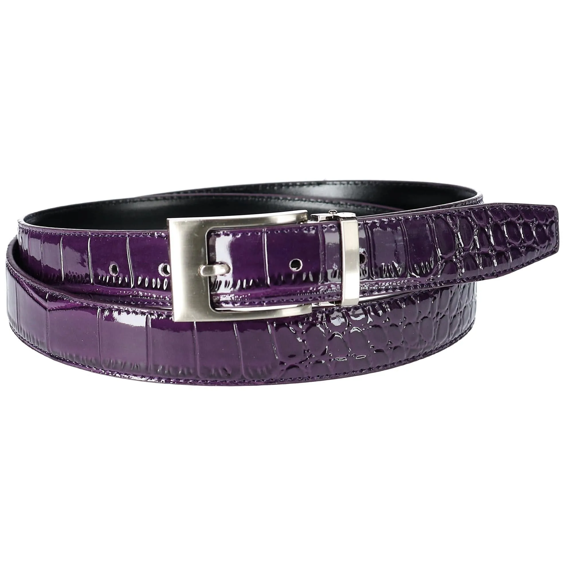 CTM® Leather Croc Print Belt