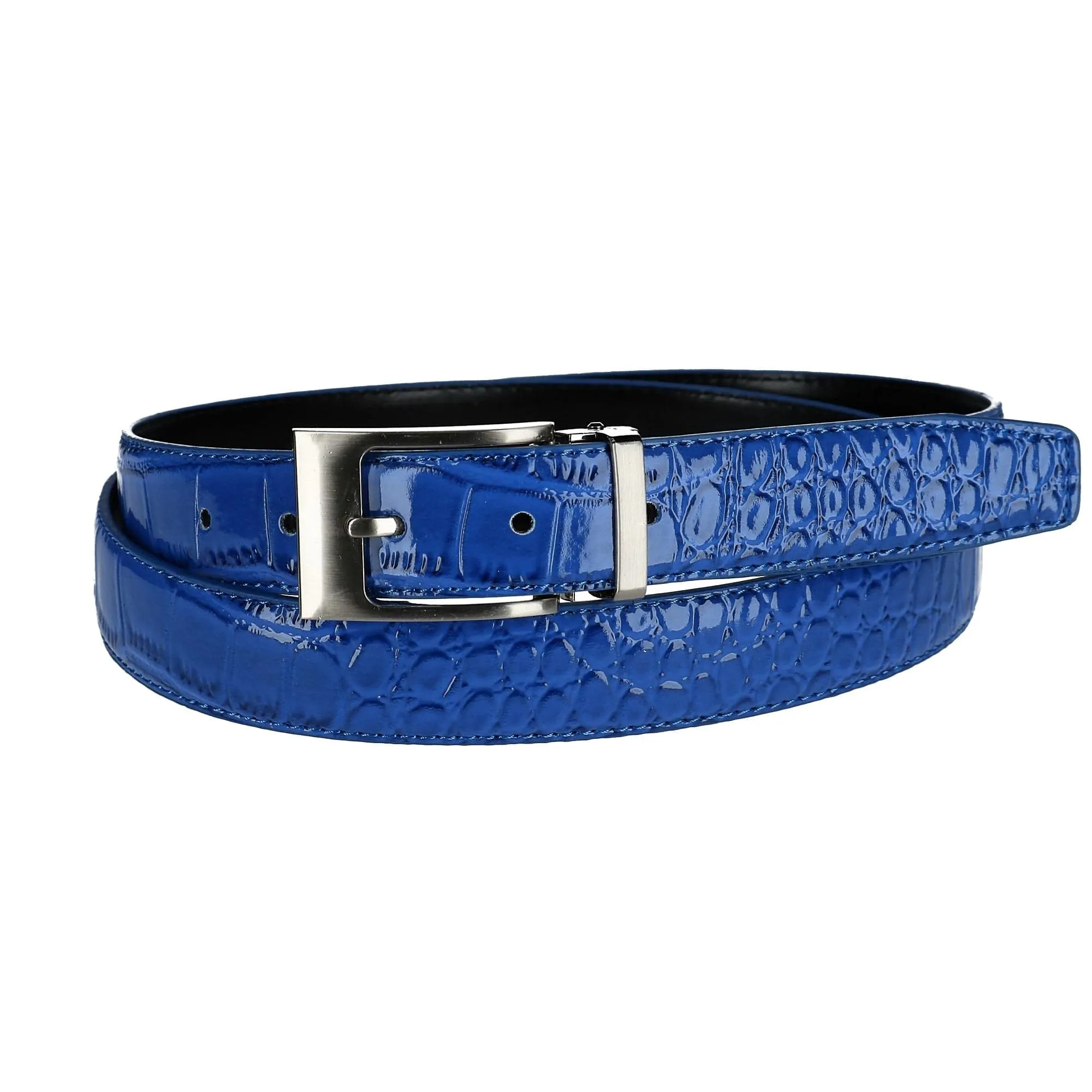 CTM® Leather Croc Print Belt