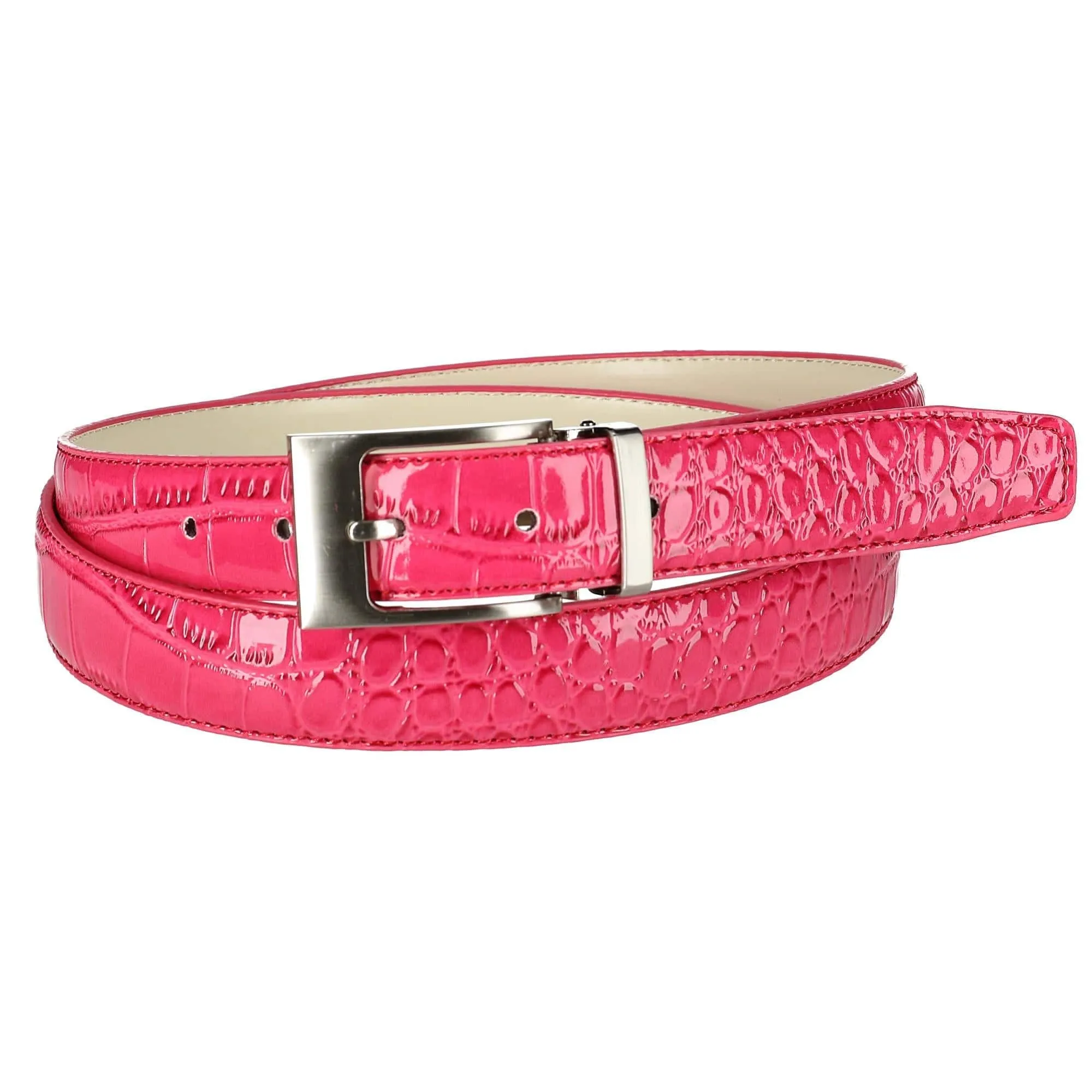 CTM® Leather Croc Print Belt