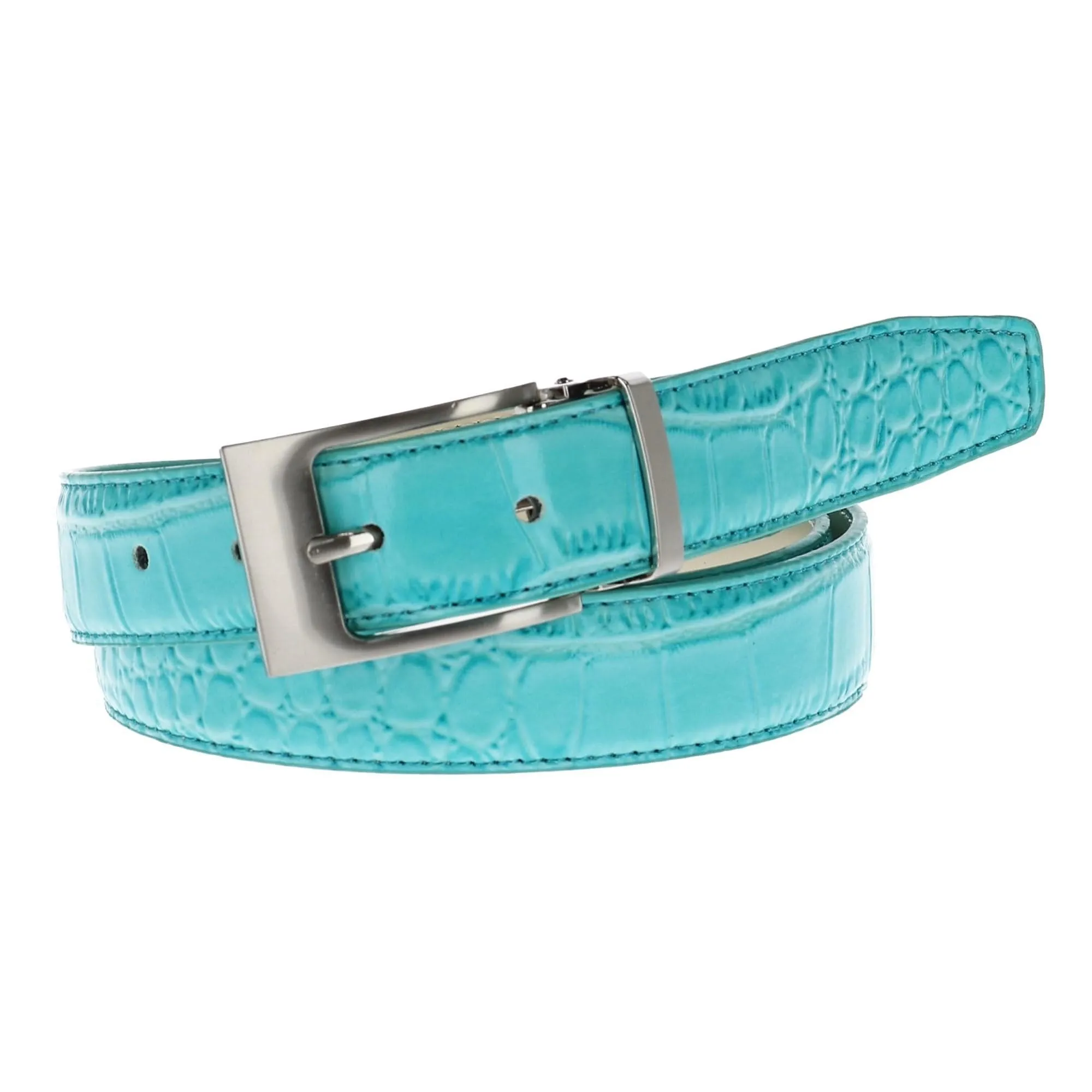 CTM® Leather Croc Print Belt