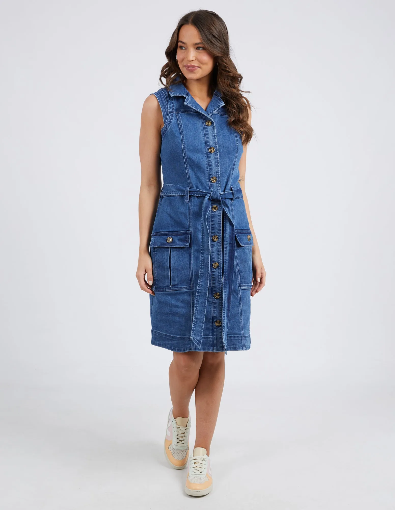 Daisy Denim Dress Blue Wash