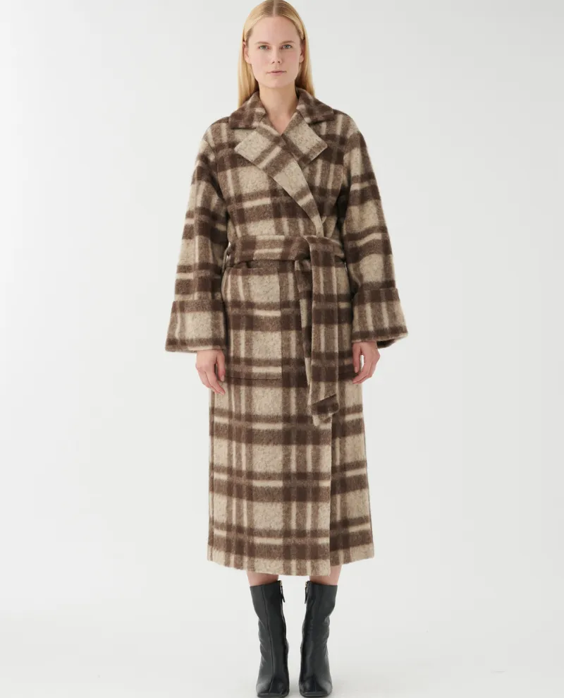 Dea Kudibal Clorissa Beaver Check Coat