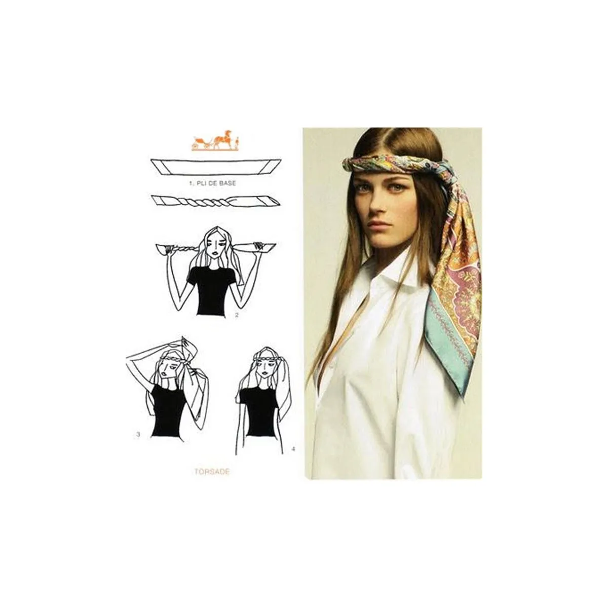 Designer Two Way Scarf - Amber Horses