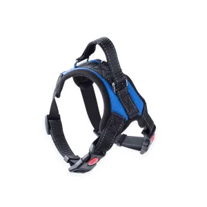 Durable Adjustable Dog Harness, Blue, Size L | FLOOFI