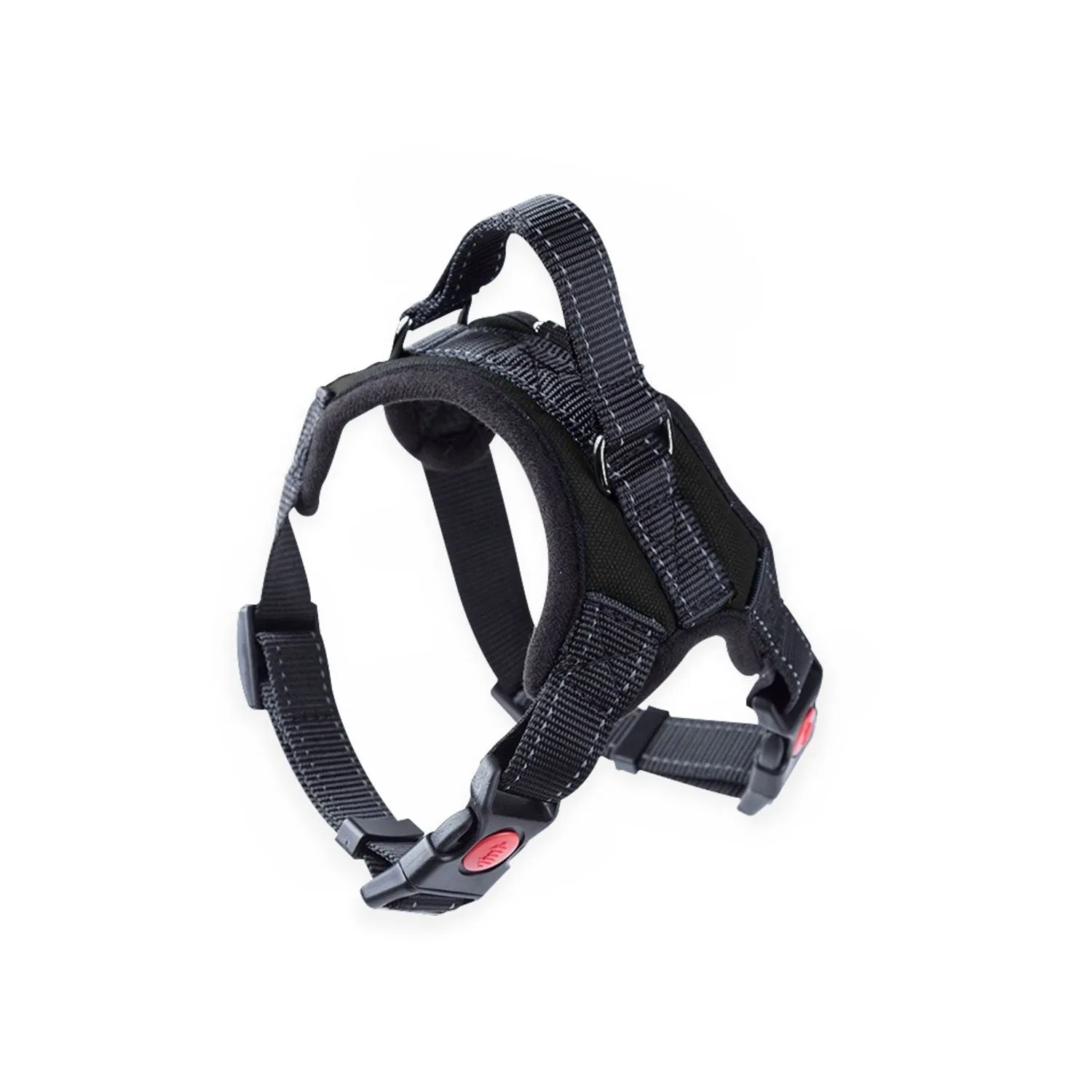 Durable Adjustable Dog Harness M Size Black, FLOOFI