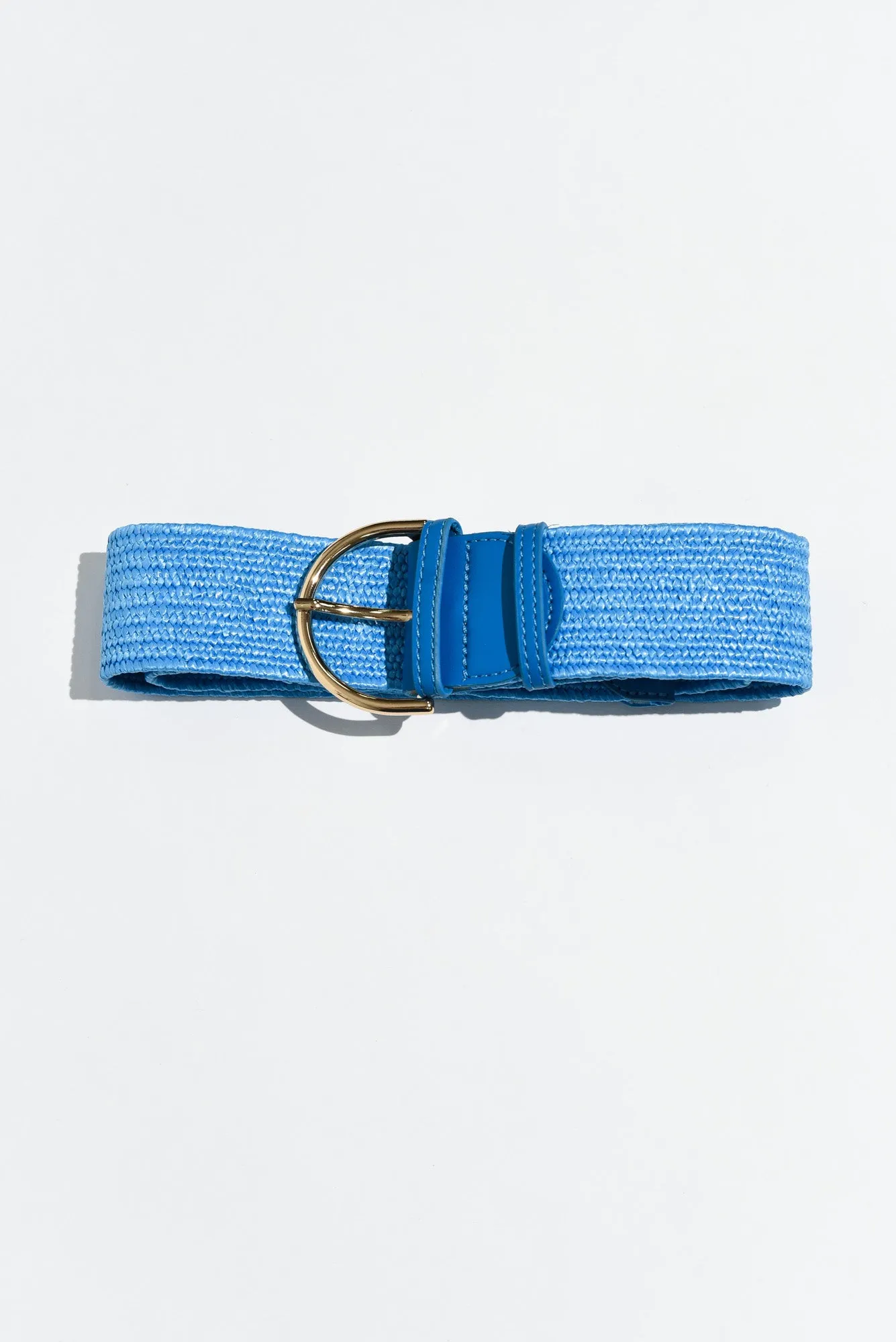 Elvie Blue Woven Stretch Belt