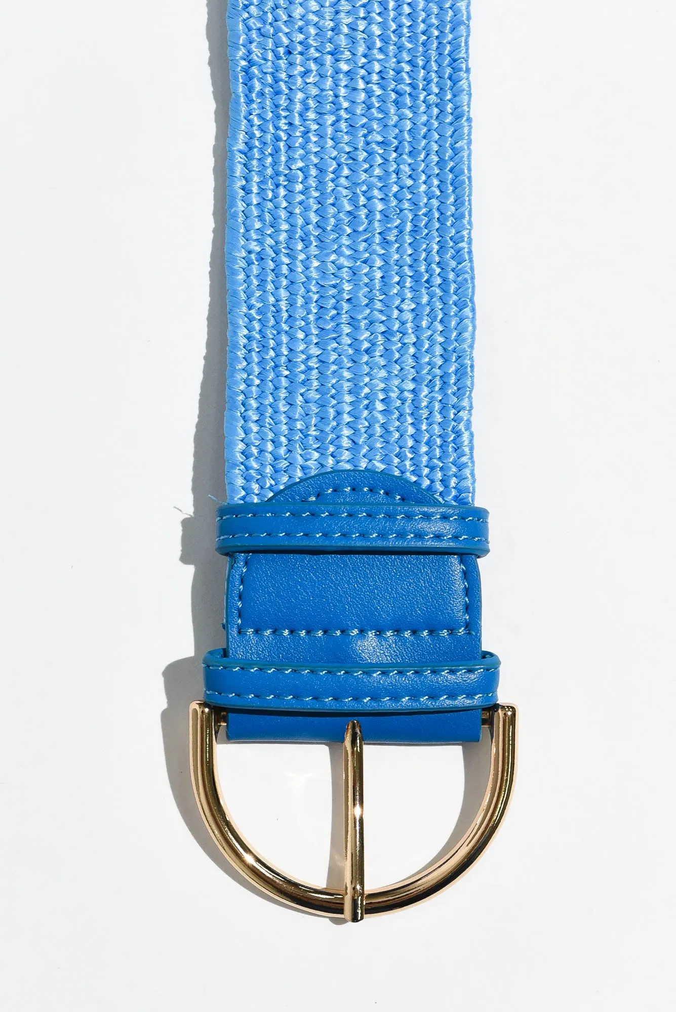 Elvie Blue Woven Stretch Belt