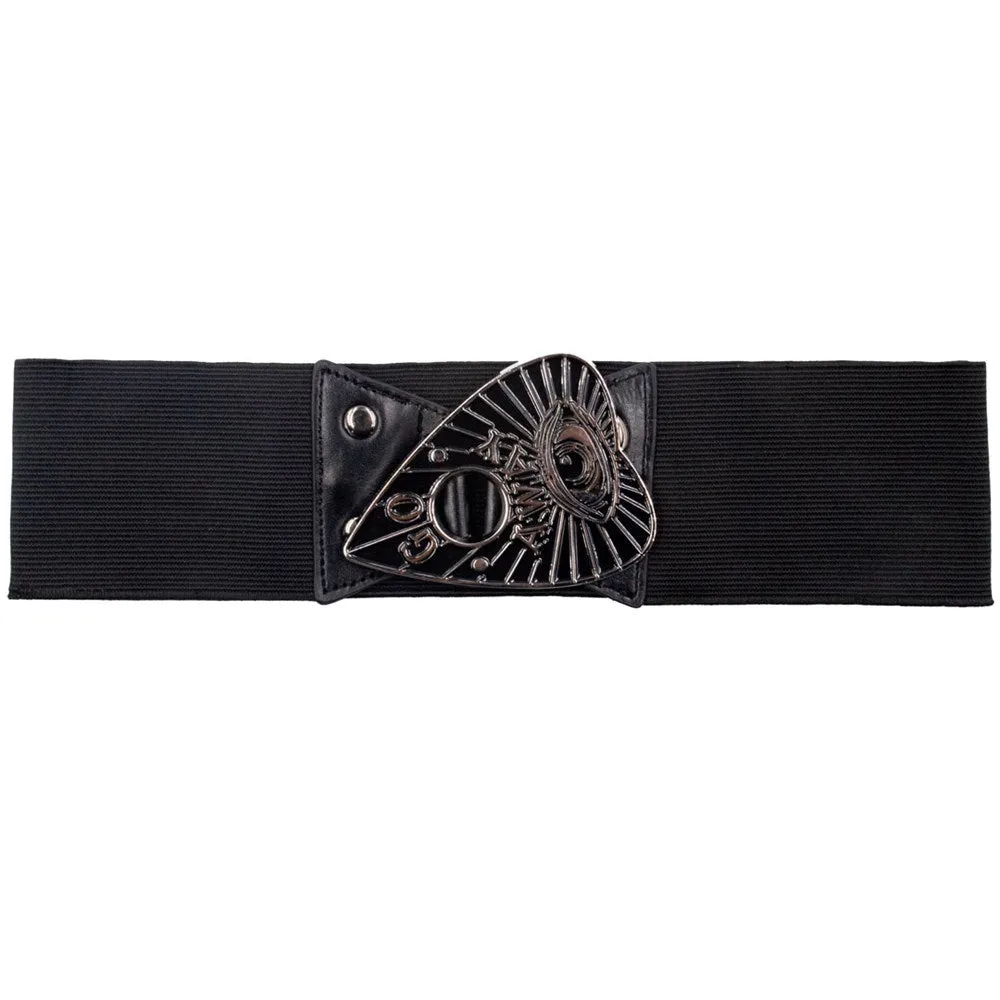 Go Away Planchette Black Elastic Waist Belt