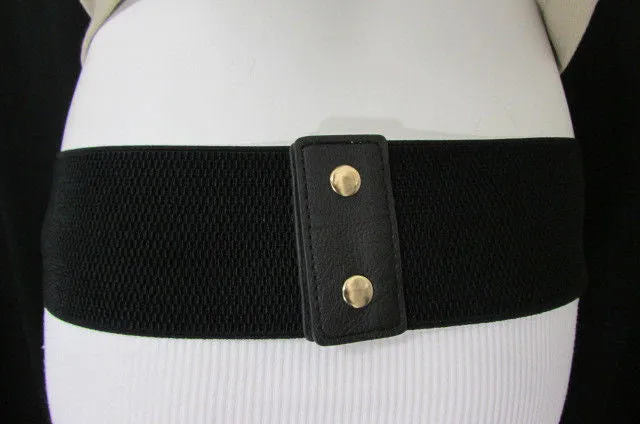 Gold Black Gold Silver Full Metal Gold Plate Wide Waist Chic Belt Fashion Regular & Plul Size