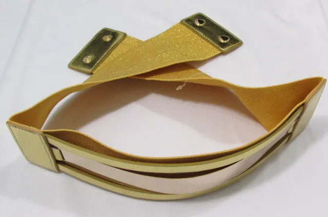 Gold Black Gold Silver Full Metal Gold Plate Wide Waist Chic Belt Fashion Regular & Plul Size