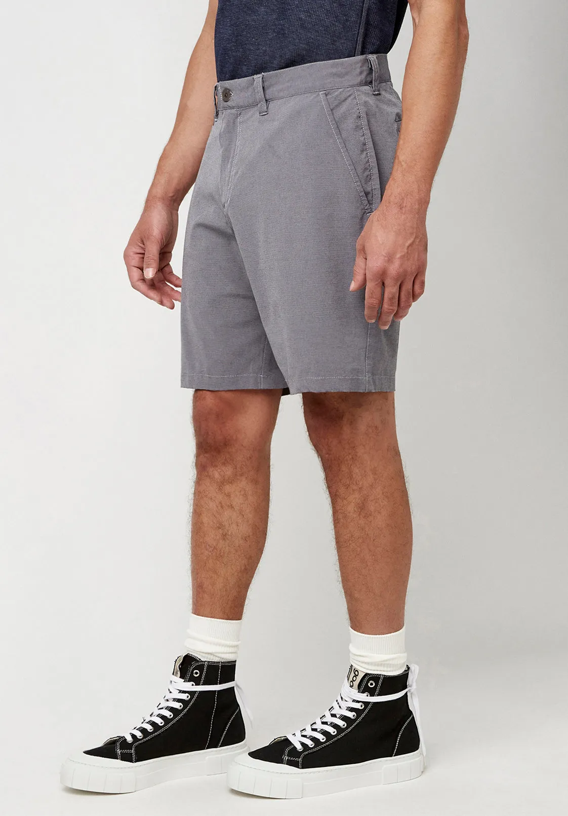 Hanuzo Men's Stretch Shorts in Grey - BM23998