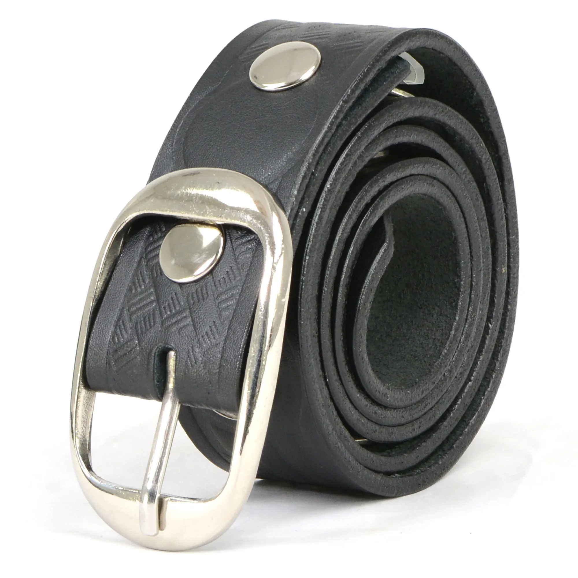 Hot Leathers Buffalo Nickel Black Leather Belt BLE1008