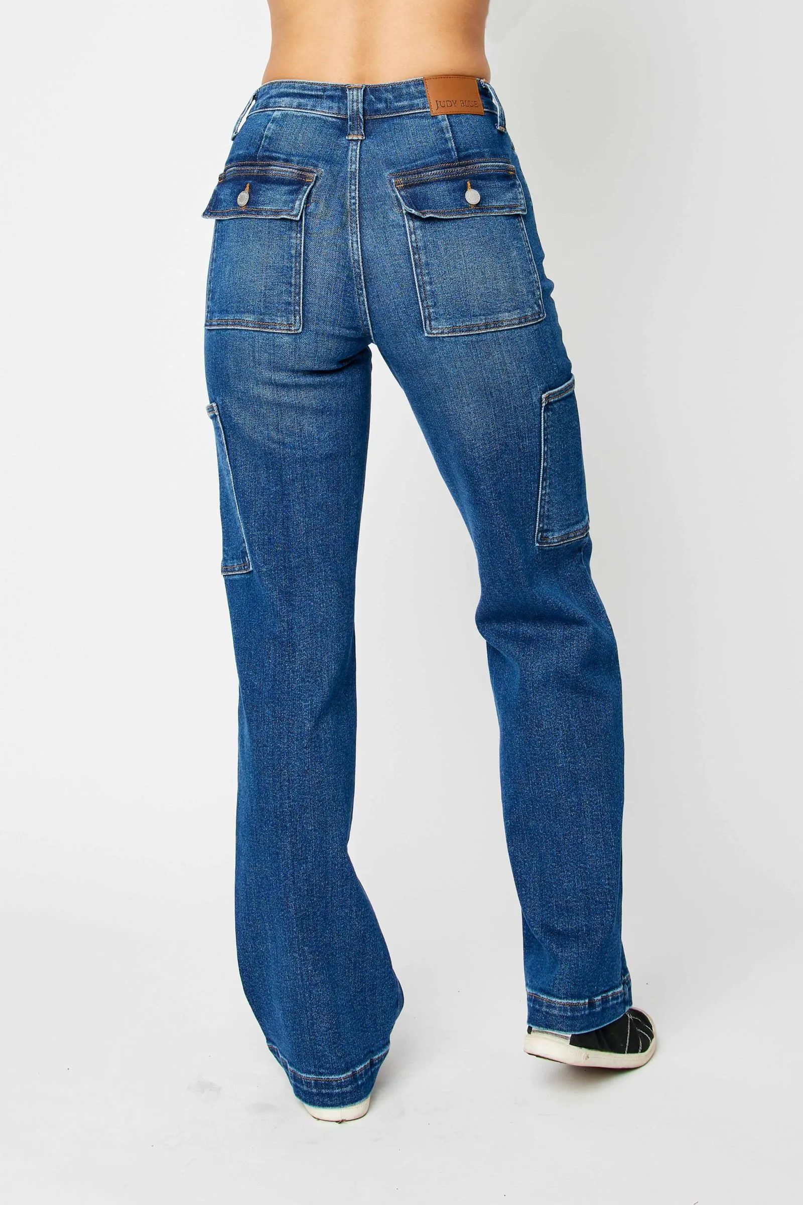 Judy Blue High waist cargo wide leg jeans