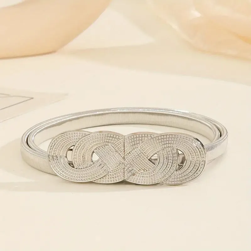 Knot Stretch Belt Silver