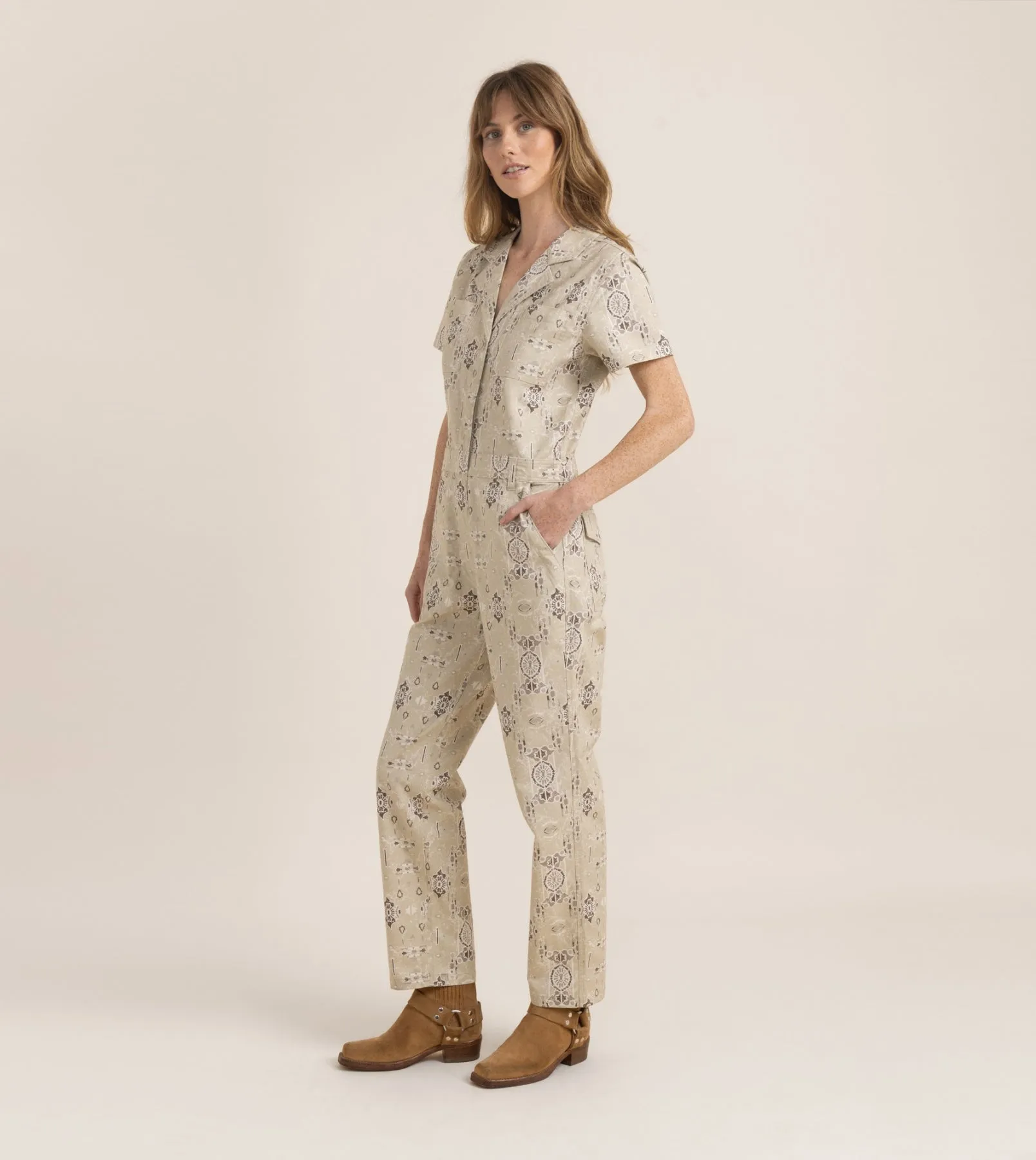 Layover Short Sleeve Jumpsuit