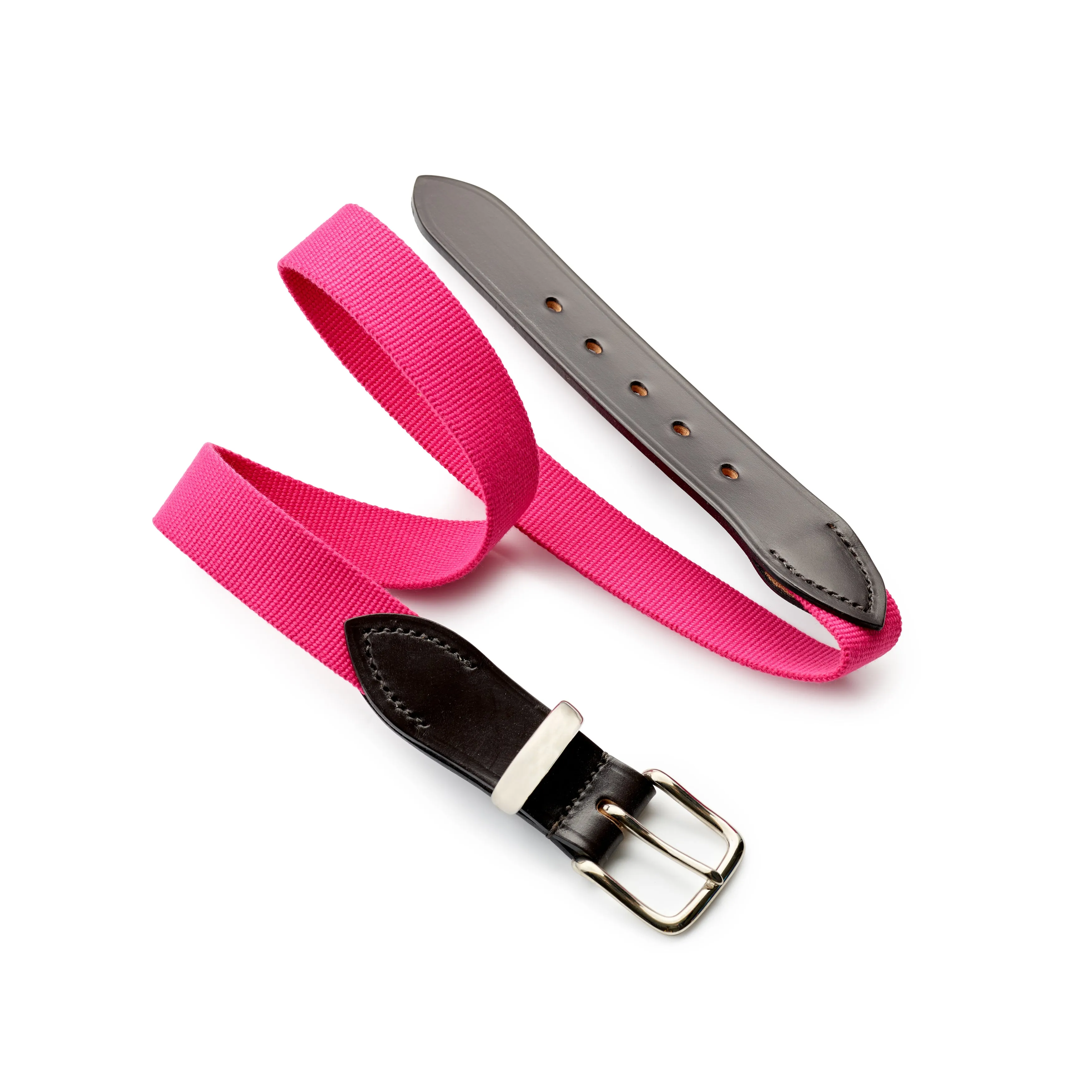 Magenta Belt with Dark Havana Leather