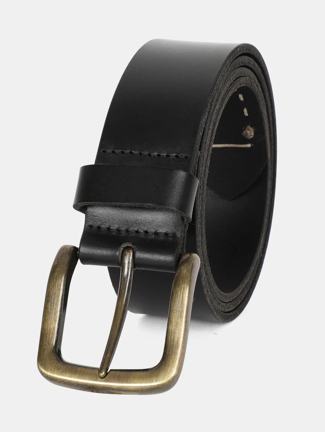 Men's Black Solid Belt