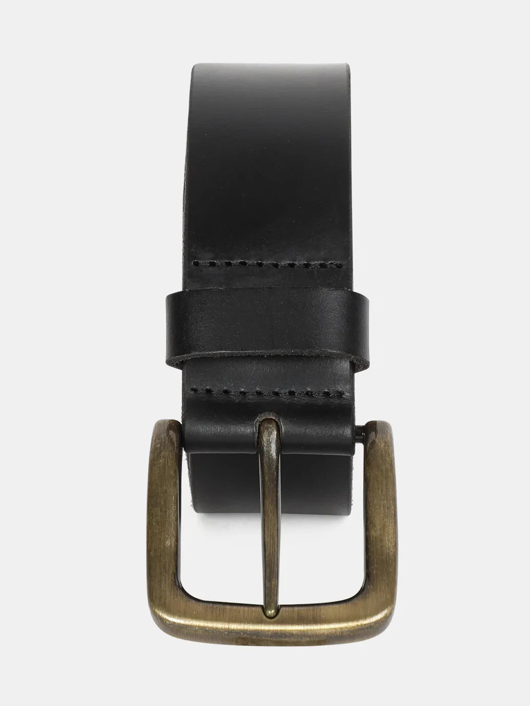 Men's Black Solid Belt