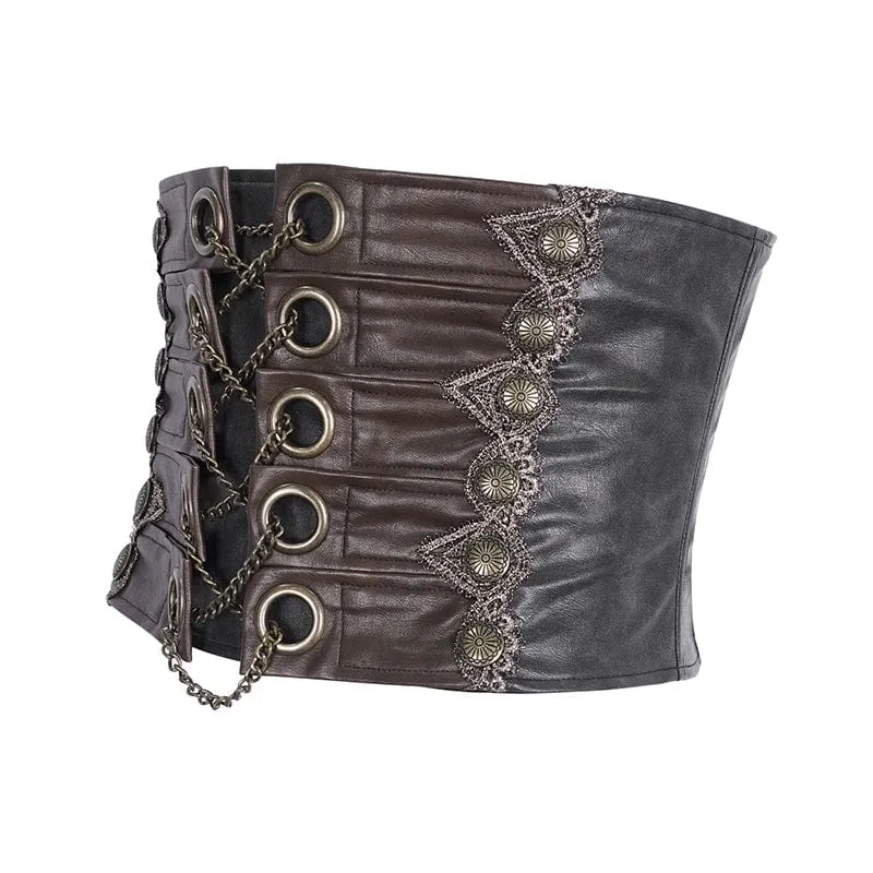 Men's Gothic Chain Faux Leather Belt