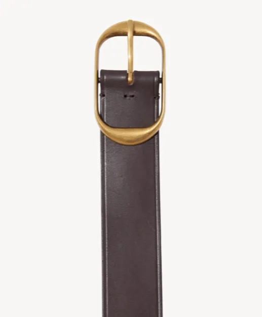 Nili's Belt in Dark Brown W/ Antique Brass Buckle