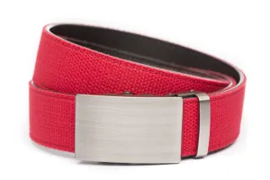 Red Canvas w/Classic in Gunmetal Buckle (1.5")