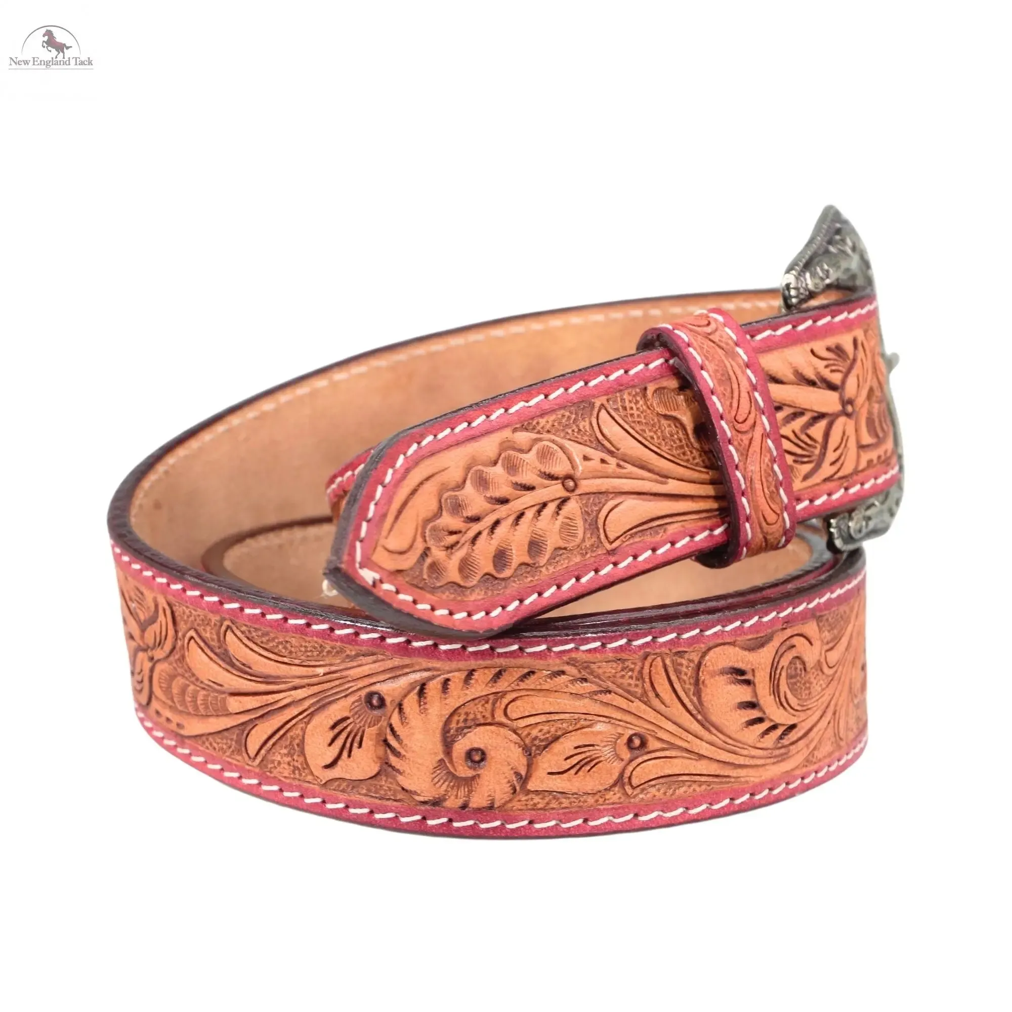 Resistance Premium Western Cowgirl Cowboy Floral Tooled  Argentinian Leather Belt