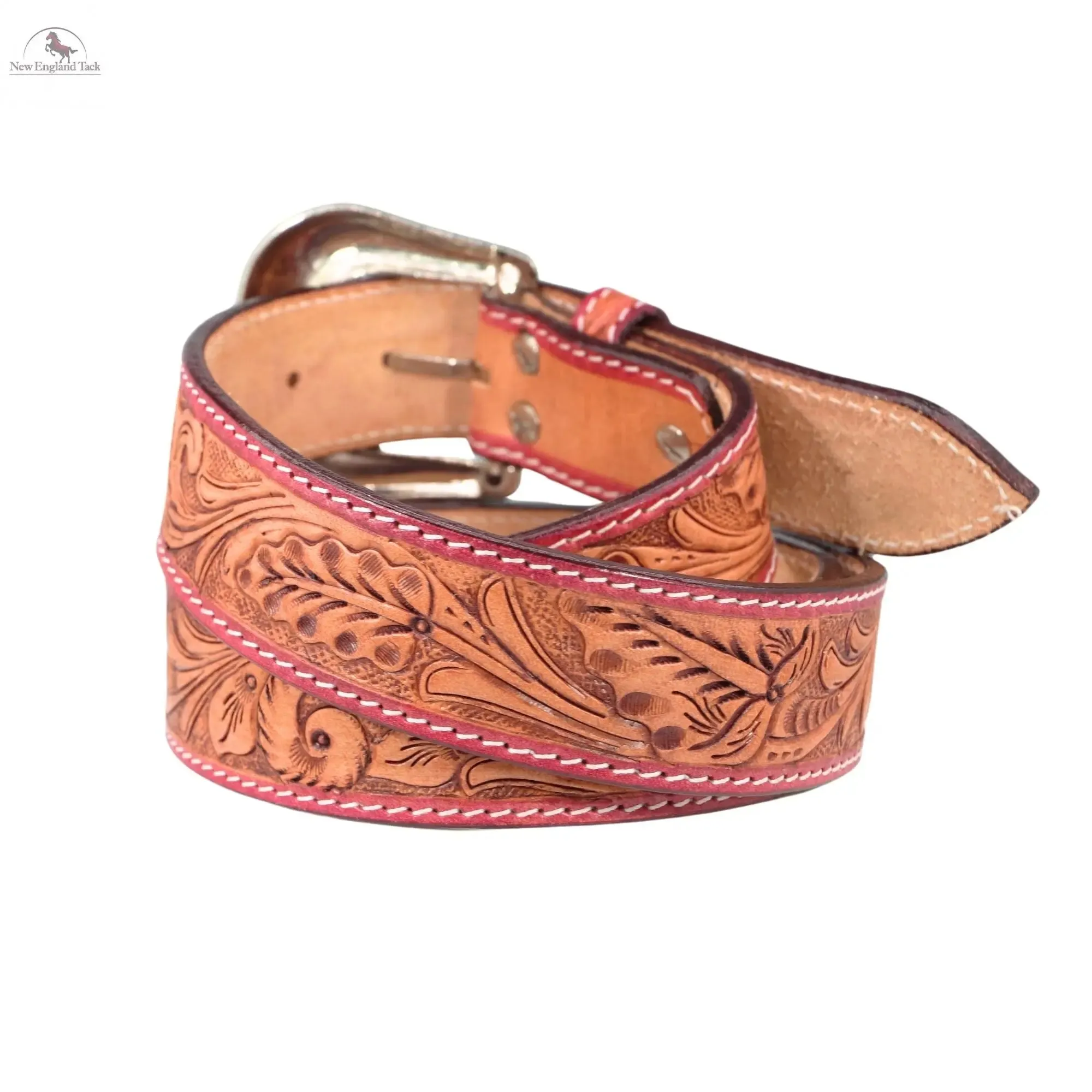 Resistance Premium Western Cowgirl Cowboy Floral Tooled  Argentinian Leather Belt