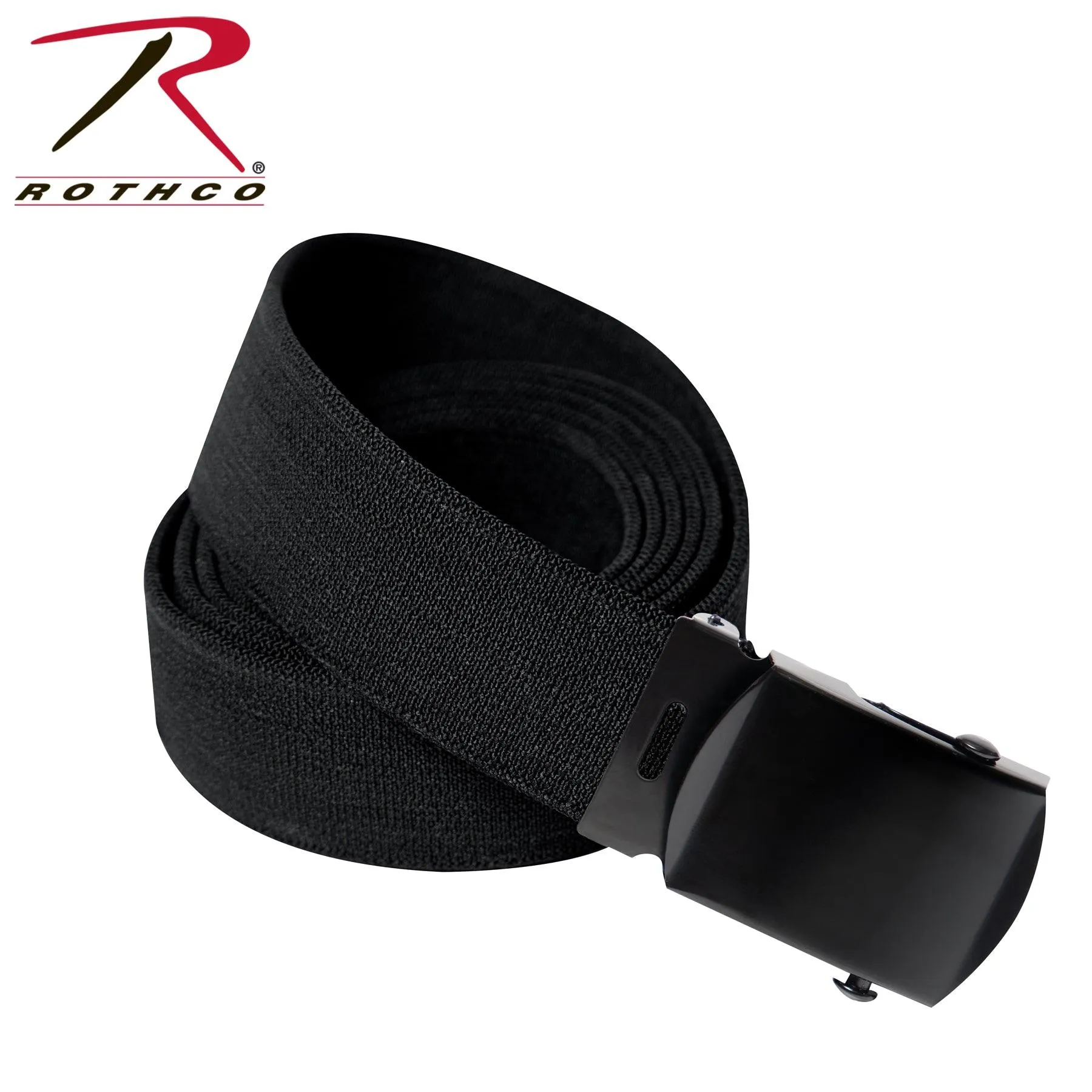 Rothco Elastic Stretch Web Belt - 54 Inches Long | Black