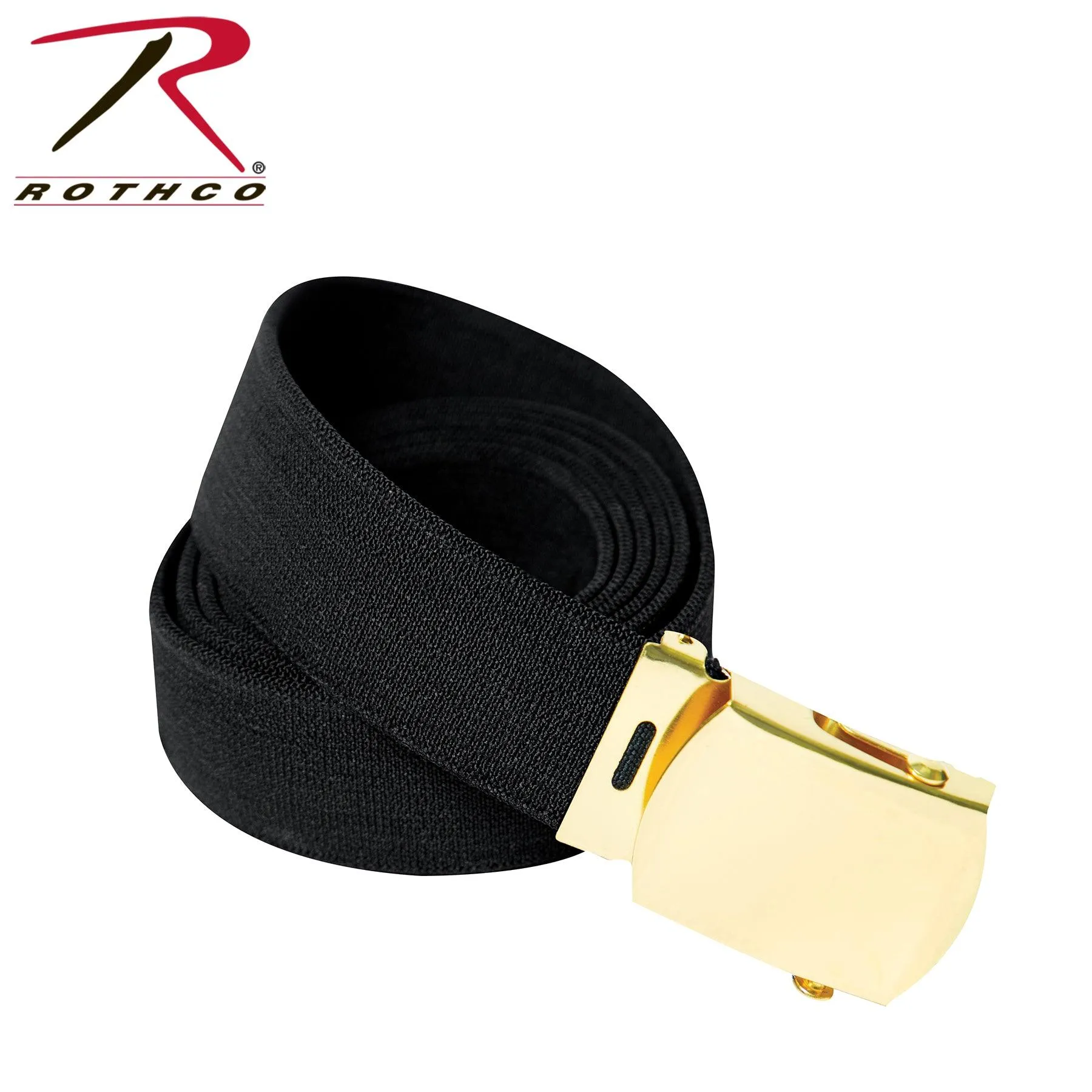 Rothco Elastic Stretch Web Belt - 54 Inches Long | Black