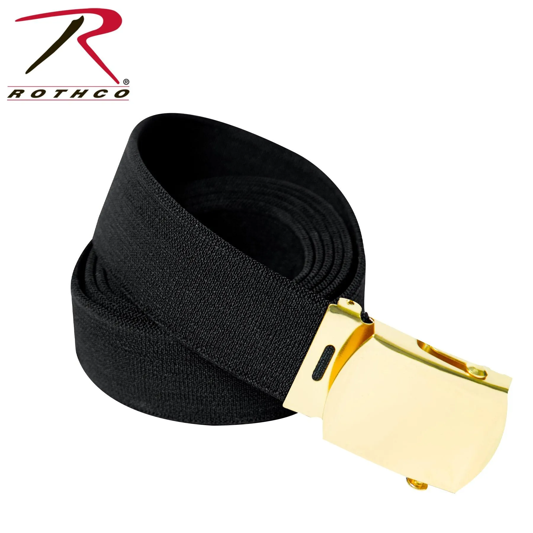 Rothco Elastic Stretch Web Belt - 54 Inches Long | Black