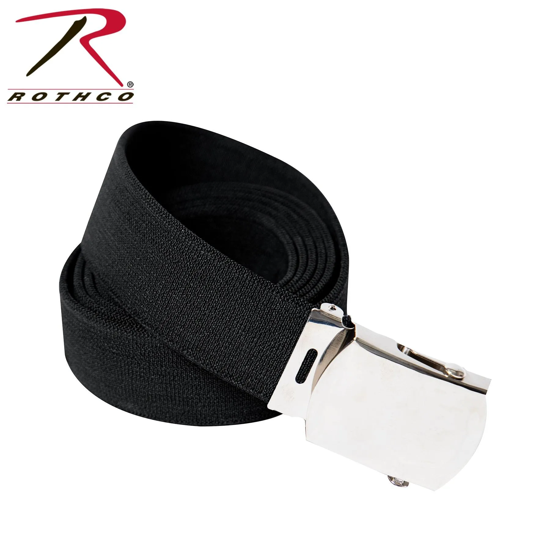 Rothco Elastic Stretch Web Belt - 54 Inches Long | Black