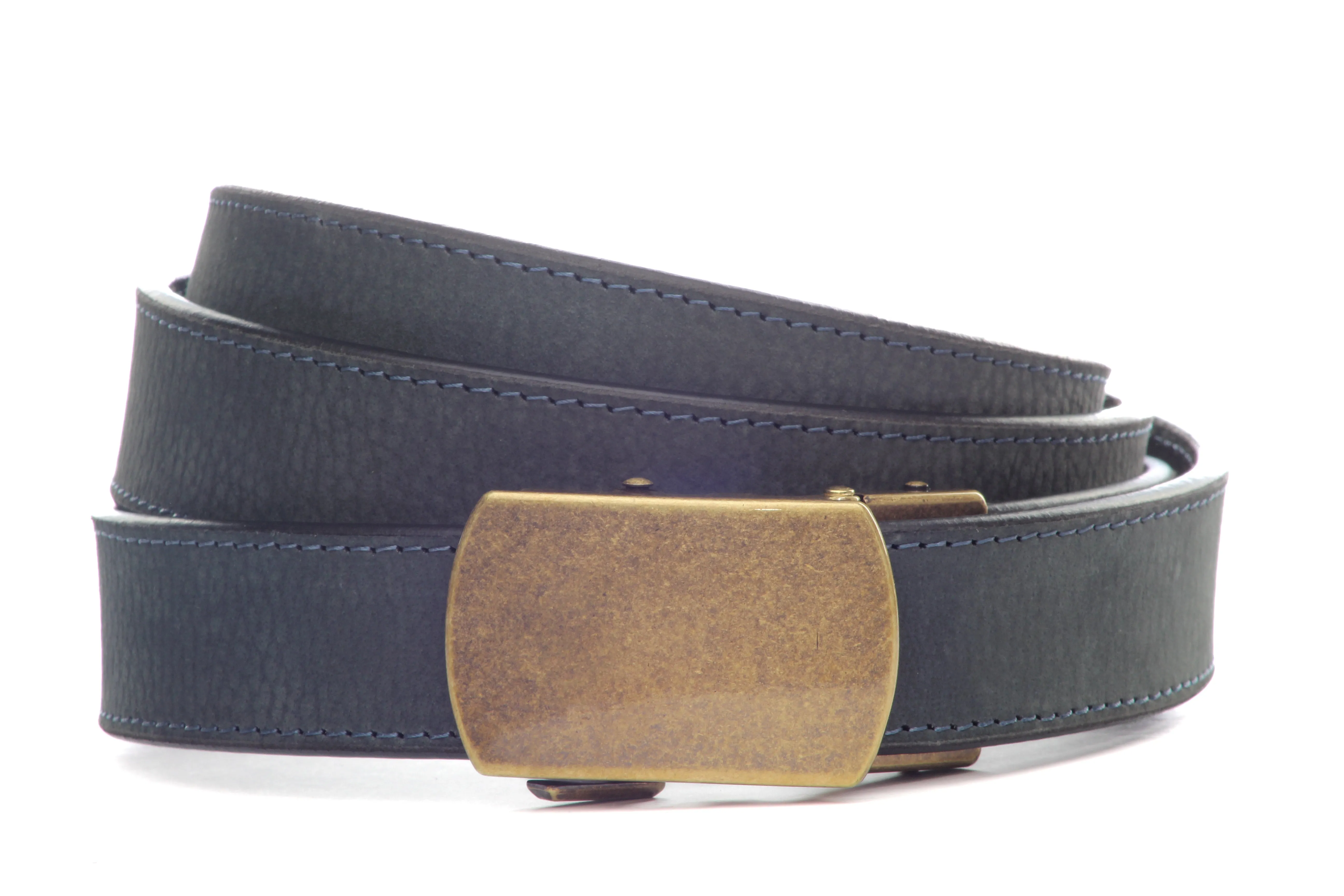 Seal Blue 🌊 Buffalo Full Grain Leather Belt